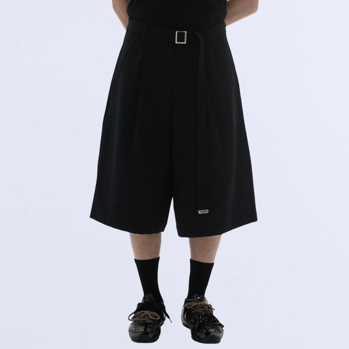 wide slacks shorts