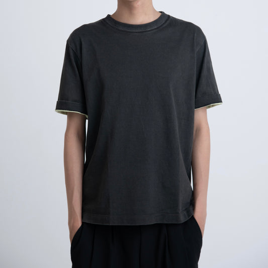 plain s/s tee "faded black"