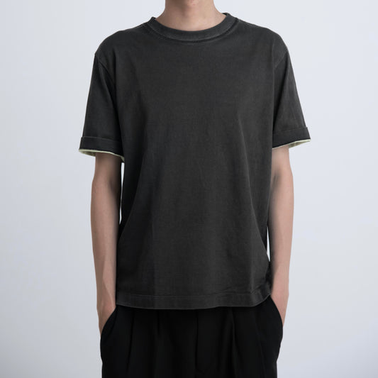 plain s/s tee "faded black"